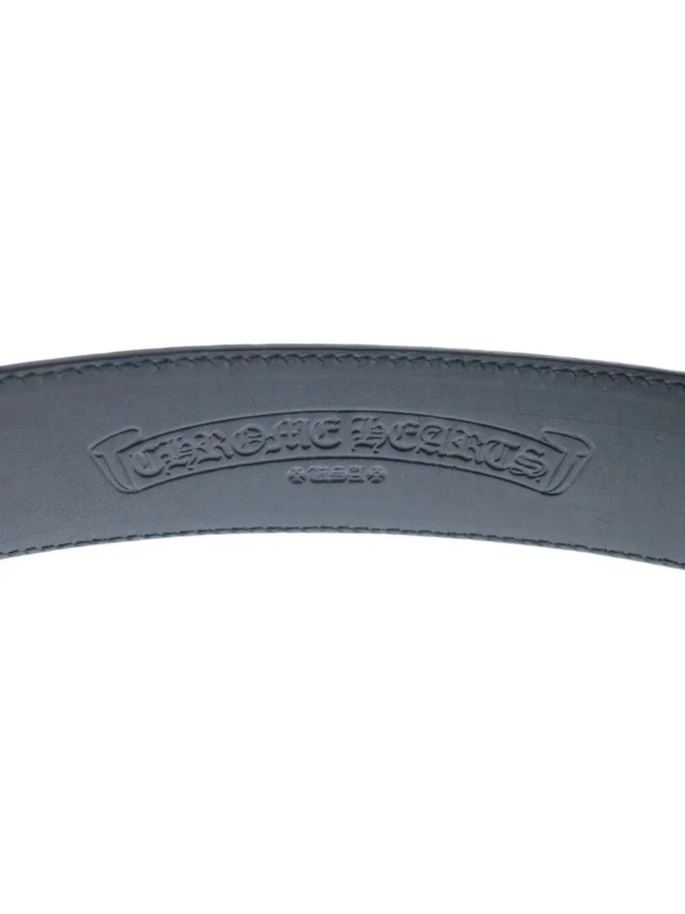 Chrome Hearts 1.5 Strap 1.5 Inch Horseshoe Rivets Leather Belt Black